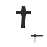Black PVD Titanium Cross Threadless End