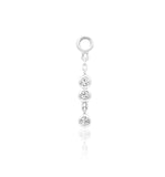 14kt White Gold Odette White CZ Dangle