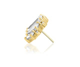 14kt Gold Brooklyn White CZ Threadless End