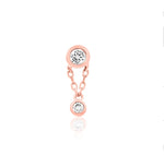 14kt Gold Cora White CZ Threadless End