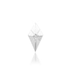 14kt gold Vesper White CZ Threadless End