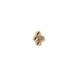 14Kt Gold 4Bead Gem Threadless End