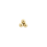 14Kt Gold 3Bead Threadless End