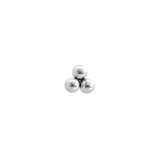 14Kt Gold 3Bead Threadless End