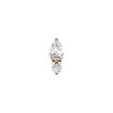 14Kt Gold Iris Threadless End