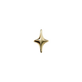 14Kt Gold 4 Point Star Threadless End