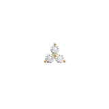14Kt Gold Tiny Trinity Threadless End