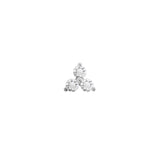 14Kt Gold Tiny Trinity Threadless End