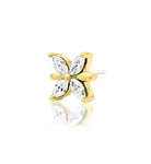14kt Gold Lilliana White CZ Threadless End