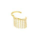 14K Gold Skylar Hinged Segment Ring with Chains