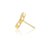 14kt Yellow Gold Buzzin White CZ Threadless End