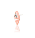 14kt Gold Sybil White CZ Threadless End