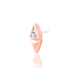 14kt Gold Sybil White CZ Threadless End