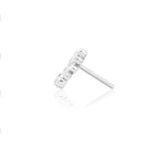 14kt Gold Ophelia White CZ Threadless End