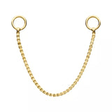 14K Gold Box Nose Chain (7 lengths)