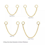 14K Gold Box Nose Chain (7 lengths)