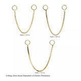 14K Gold Box Nose Chain (7 lengths)