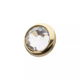 14K Gold Internal. Threaded Bezel Gem Low-Profile Top (2 colors)