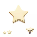 14K Gold Internal. Threaded Star Top (2 sizes)