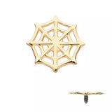 14K Gold Internal. Threaded Spiderweb Top