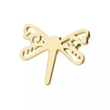 14K Gold Threadless Dragonfly Top