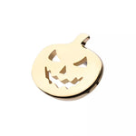 14K Gold Threadless Carved Pumpkin Top