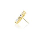 14kt Gold Bridget White CZ Threadless End
