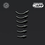 Titanium Threadless Curved Fixed-Spike Barbell
