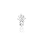 14kt Gold Ophelia White CZ Threadless End