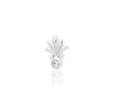 14kt Gold Ophelia White CZ Threadless End