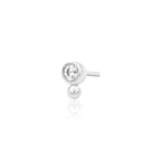 14kt Gold Olivia White CZ Threadless End