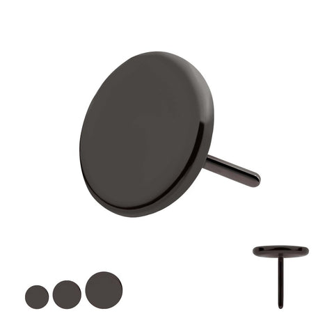 Black PVD Titanium Disk Threadless End