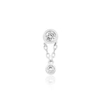 14kt Gold Cora White CZ Threadless End