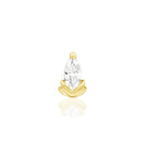 14kt Gold Uma White CZ Threadless End