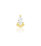 14kt Gold Uma White CZ Threadless End