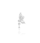 14kt Gold Papillon White CZ Threadless End