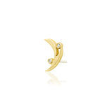 14kt Yellow Gold Winnie White CZ Left Facing Threadless End