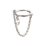 Titanium Chain Dangle Floating Marquise Hinged Segment Clicker