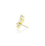 14kt Gold Flutterby White CZ Threadless Top