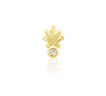 14kt Gold Ophelia White CZ Threadless End