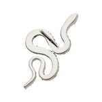Titanium Diamond Pattern Snake Threadless End