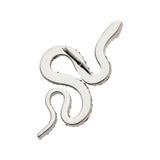 Titanium Diamond Pattern Snake Threadless End