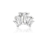 14kt Gold Brooklyn White CZ Threadless End