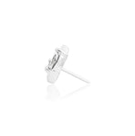 14kt Gold Lucienne White CZ Threadless End