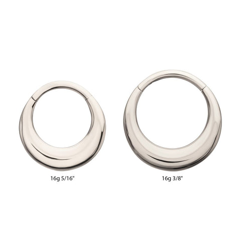 Titanium Thick Dome Front Facing Hinged Segment Clicker