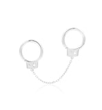 14K Gold Handcuff Double Hinged Ring with Chain
