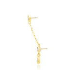 14kt Gold Islay White CZ Chain Threadless End