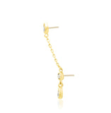 14kt Gold Islay White CZ Chain Threadless End