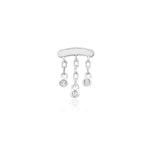 14kt Gold Delilah White CZ Chains Threadless End
