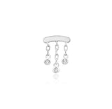 14kt Gold Delilah White CZ Chains Threadless End